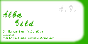 alba vild business card